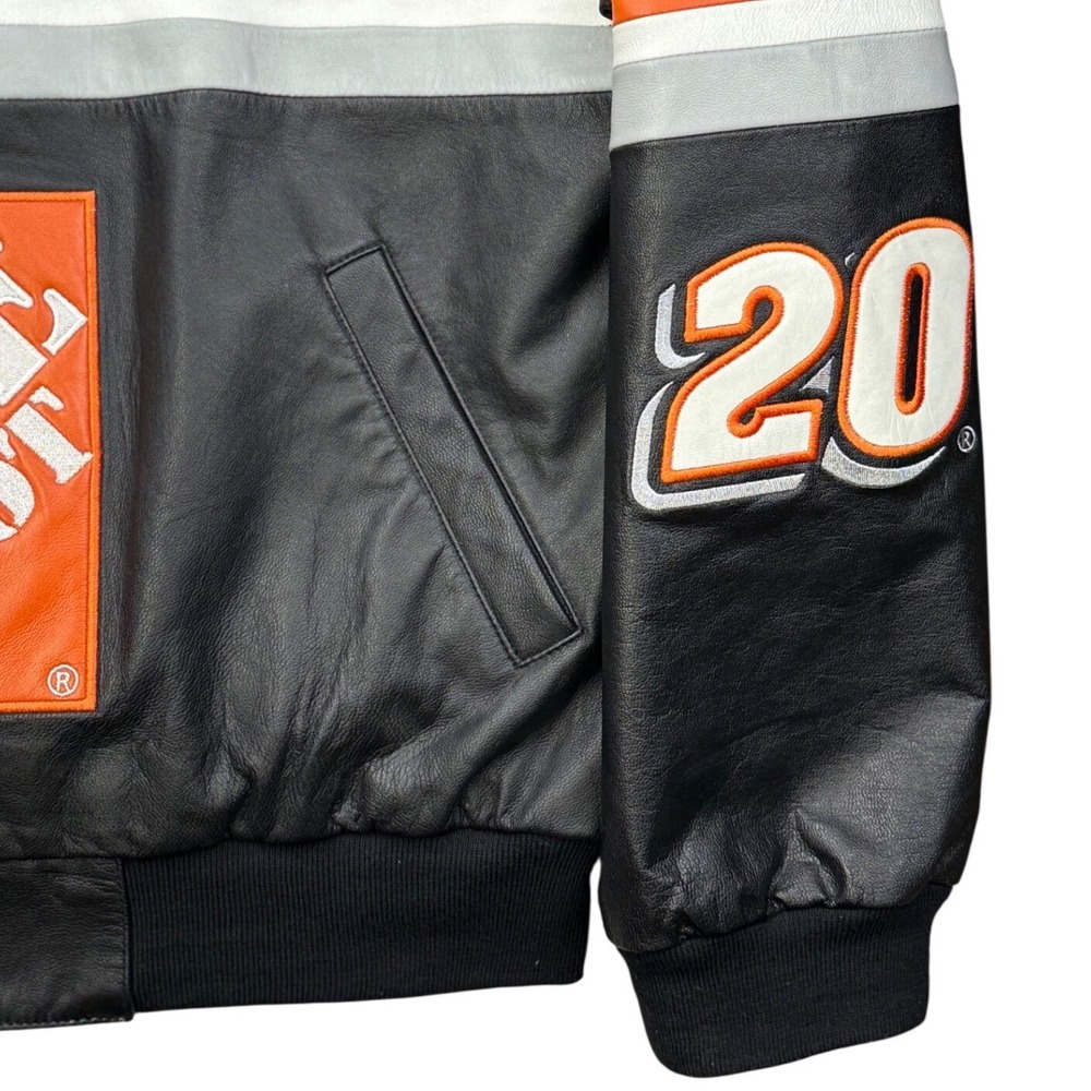 Tony‎ Stewart 20 Home Depot Leather NASCAR Jacket Chase Reversible L - Picture 5 of 11